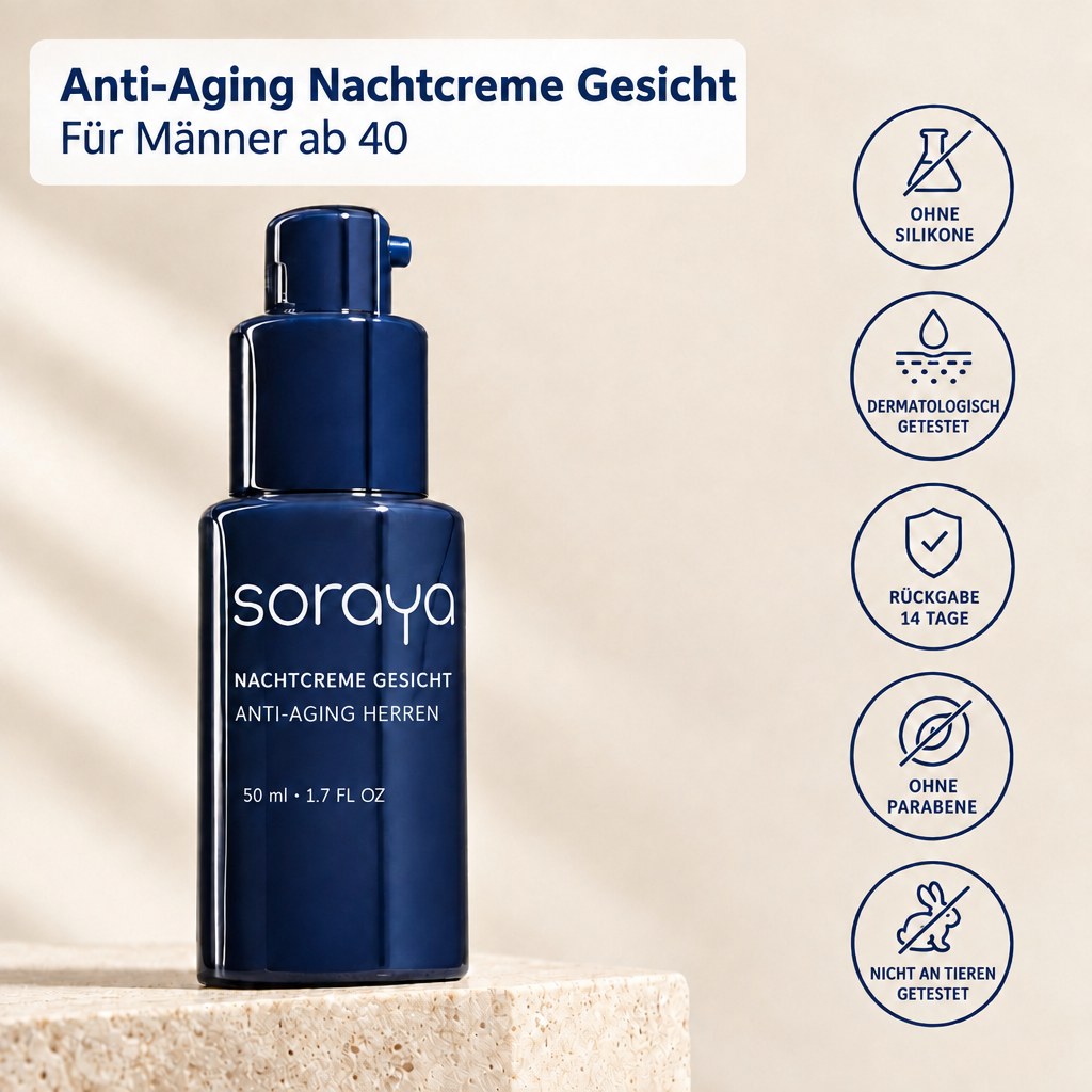 Soraya – Nachtcreme Gesicht Anti-Aging Herren 40+ | 50 ml