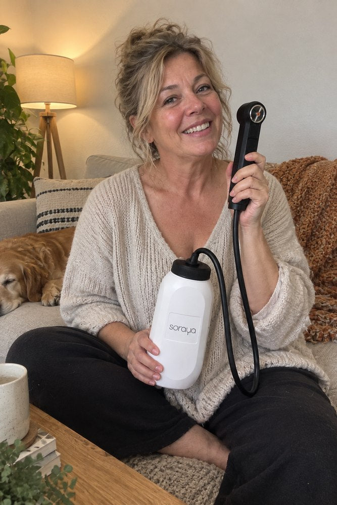 Customer photo with the Soraya portable bidet