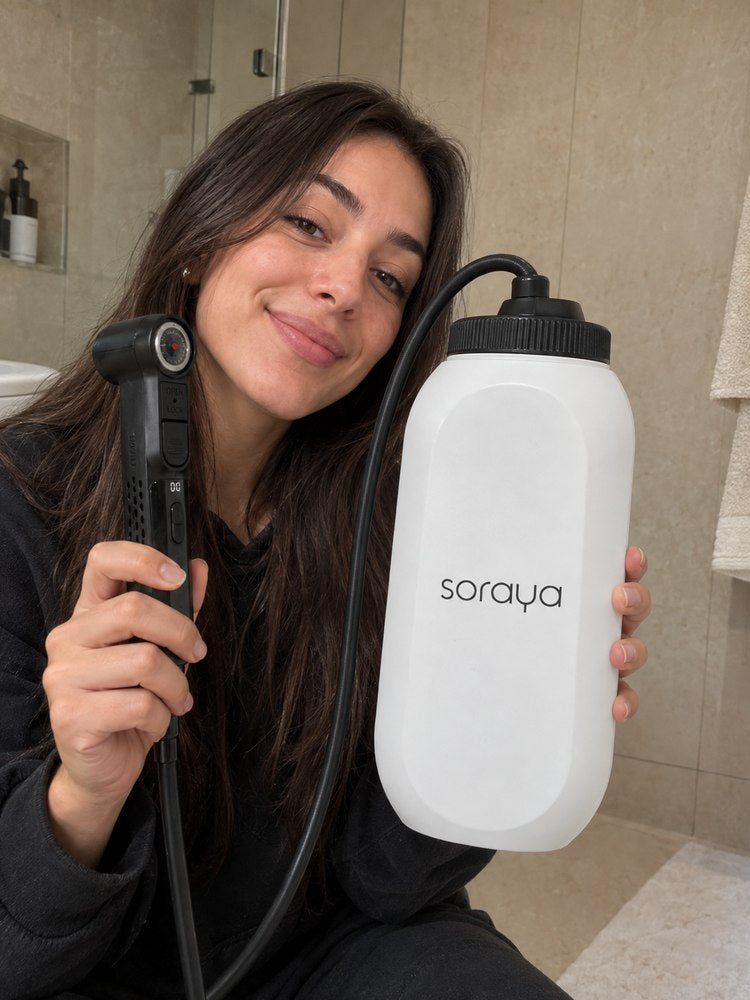 Customer photo with the Soraya portable bidet
