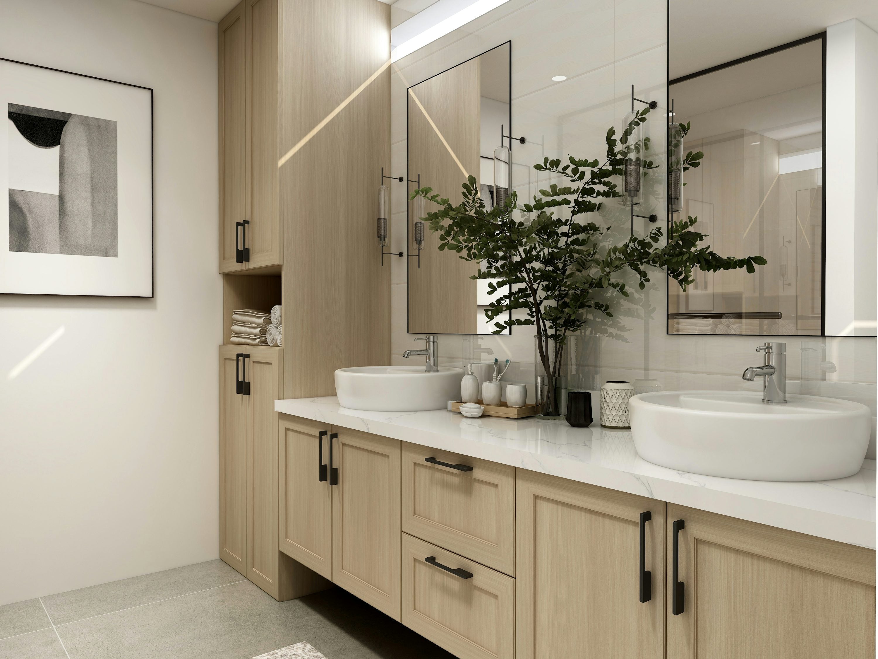 Refined contemporary bathroom